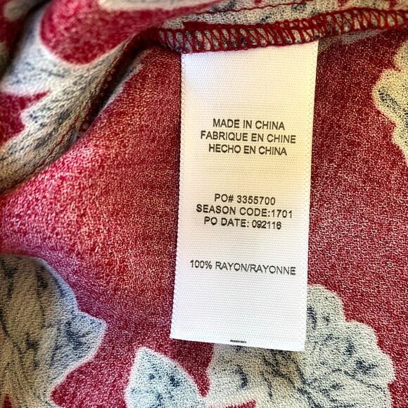 Revolve Splendid Off Shoulder Red/Blue Floral Top - XS - Picture 8 of 12